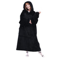 Waitu Wearable Blanket Sweatshirt Gifts for Women and Men, Warm and Cozy Giant Blanket Hoodie, Thick Flannel Hooded Blanket with Sleeves and Giant Pocket - Dark Gray