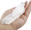 UWIOFF 12 Pcs Artificial White Dove Birds Clip On Christmas Tree Ornament