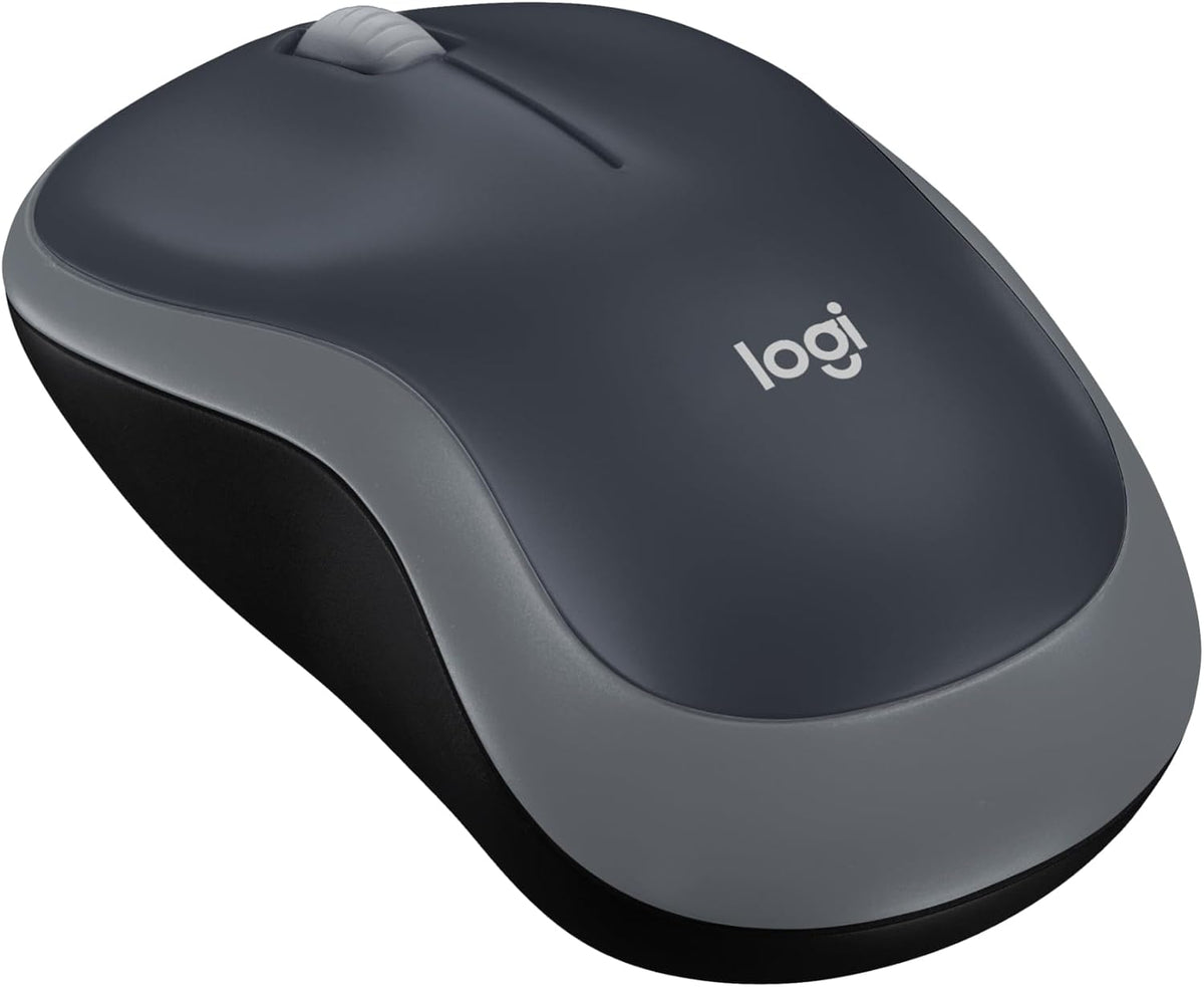 Logitech M185 Compact Ambidextrous 2.4 GHz Wireless Mouse - Swift Grey