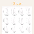 Stilettos Press on Nails White French Tip False Nails Glossy Extra Long Natural Glue on Nail Reusable Artificial Acrylic Stick on Nail for Women