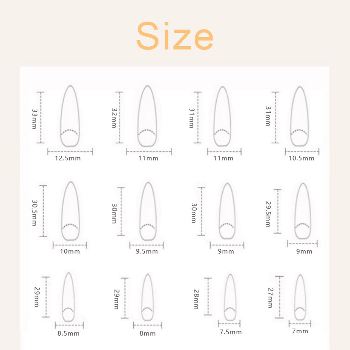 Stilettos Press on Nails White French Tip False Nails Glossy Extra Long Natural Glue on Nail Reusable Artificial Acrylic Stick on Nail for Women
