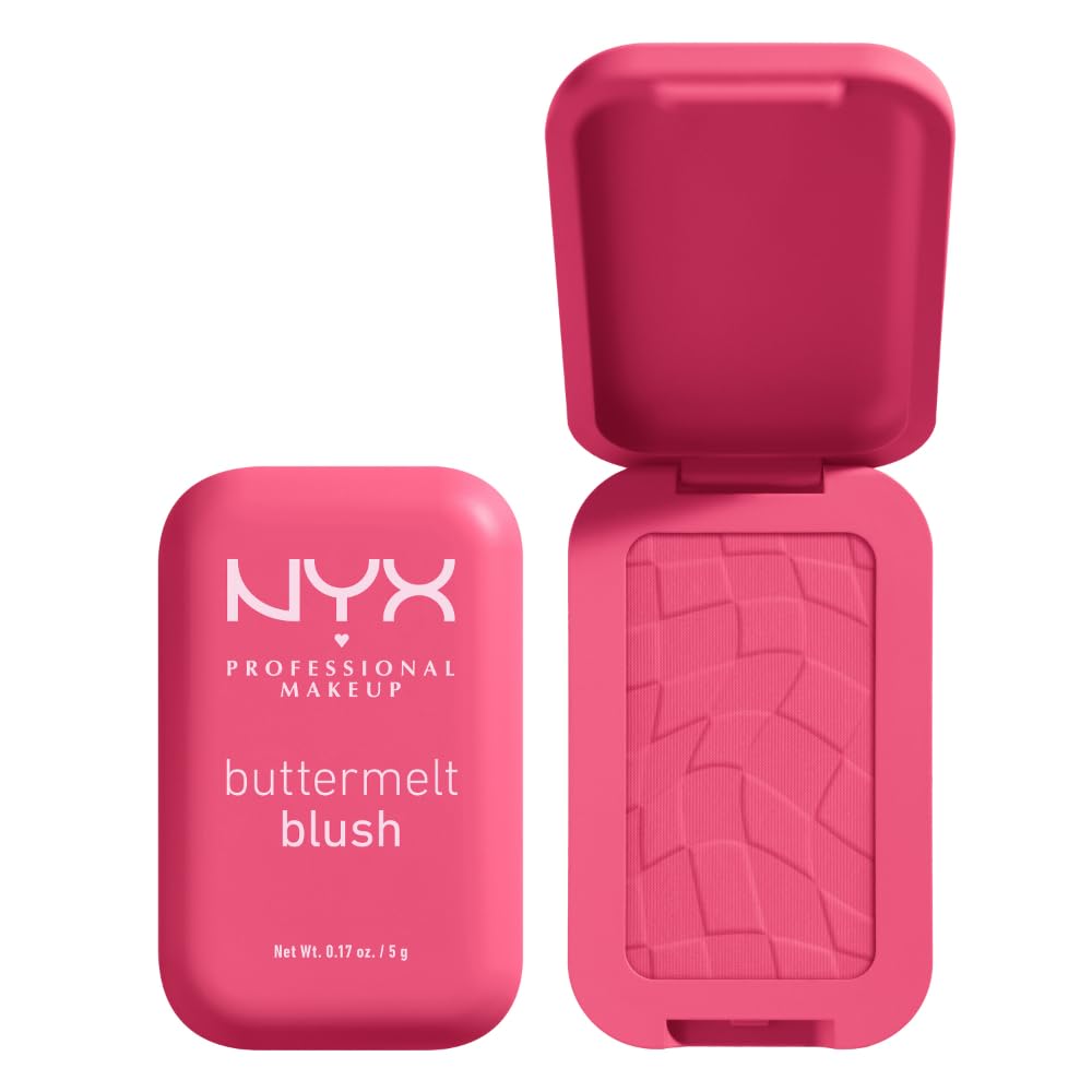 NYX PROFESSIONAL MAKEUP Buttermelt Powder Blush, Fade and Transfer-Resistant Blush, Up to 12HR Make Up Wear, Vegan Formula - U Know Butta