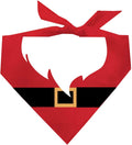 Santa Claus Costume Christmas Dog Bandana | 100% Cotton | Made in USA |Gift |Red, OS (1166)