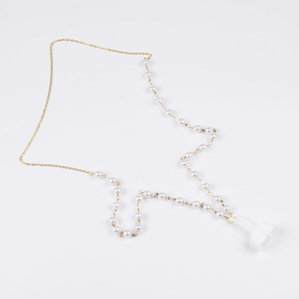 Anti-Lost Neck Strap Holder Magnetic Gold Leash Pearl Chain Necklace Compatible With Airpods Pro 3 2 1