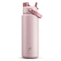 POWCAN 26 oz Insulated Water Bottle with 2-in-1 Straw and Spout Lid, Keep Cold 24H, Leak-Proof, Fits in Car Cup Holder, Stainless Steel Water Bottle for Sports, Travel, and School (Cotton Candy)