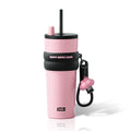 SDGA+ 24 oz Stainless Steel Tumbler with Lid and Straw, Insulated Water Bottle Leak Proof for Hot and Cold, Portable Travel Coffee Mug, Reusable Coffee Cup for Women, Cherry