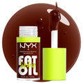 NYX PROFESSIONAL MAKEUP Fat Oil Lip Drip, Moisturizing Lip Oil Gloss, Vegan Tinted Formula, Up to 12 HR Hydration - Follow Back (Shimmering Warm Nude)