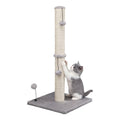 MECOOL 34” Tall Cat Scratching Post Premium Basics Kitten Scratcher Sisal Scratch Posts Trees with Hanging Ball for Indoor Cats, Beige
