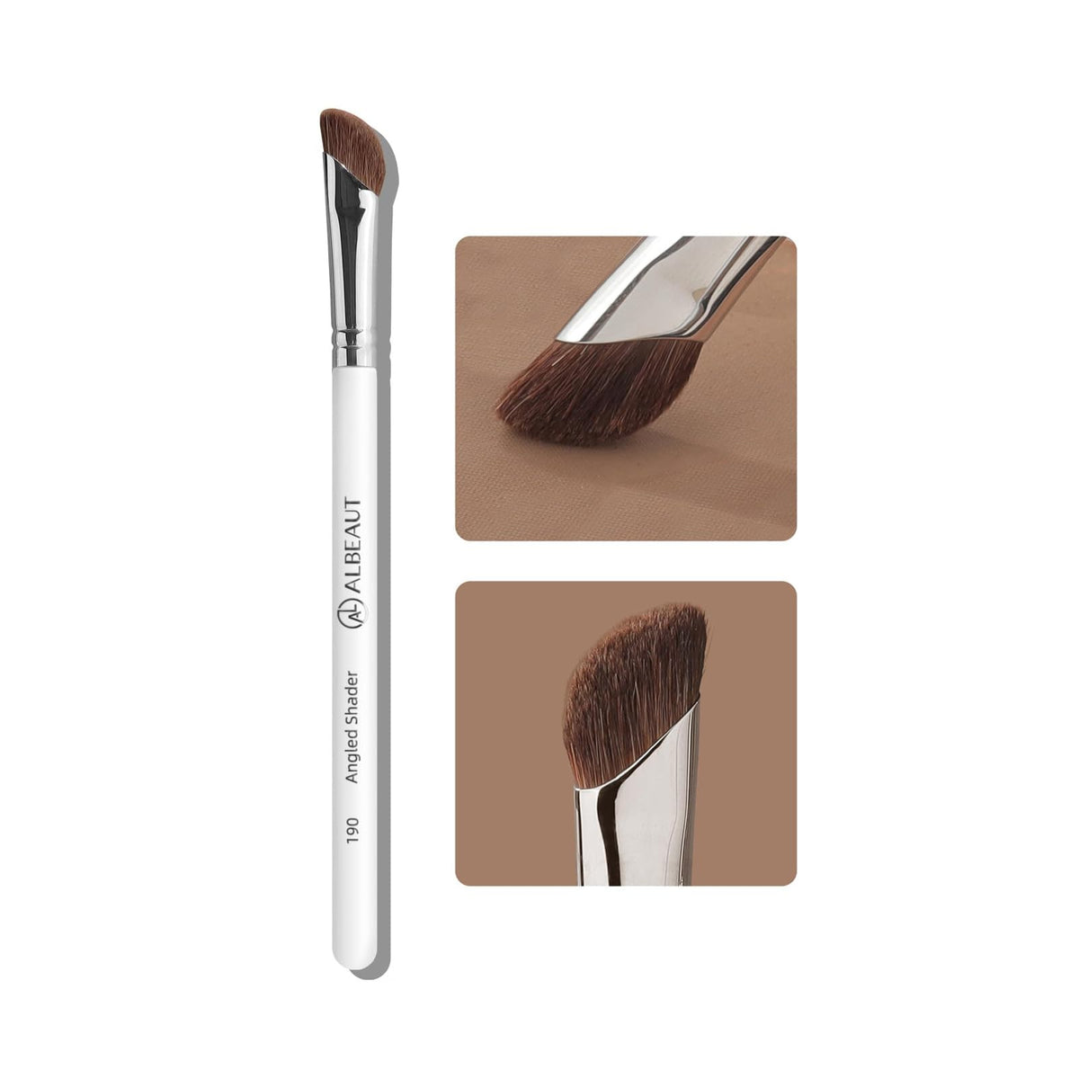 Albeaut Tapered Eye Shadow Brush, Medium Powder Eyeshadow Blending Brush for Crease, Fluffy Eye Makeup Tool for Women and Girls (195 Pro Blender)