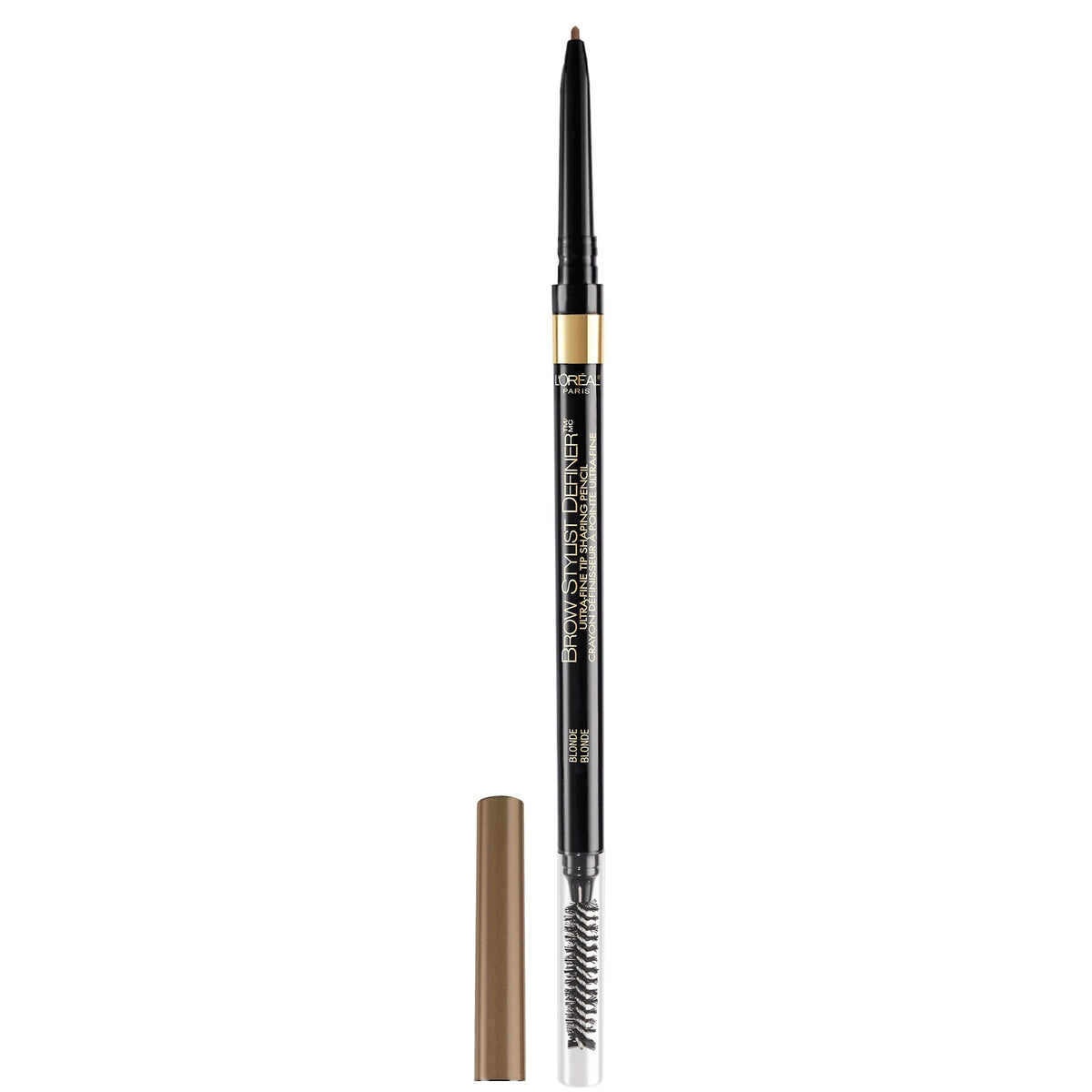 L'Oreal Paris Makeup Brow Stylist Definer Waterproof Eyebrow Pencil, Ultra-Fine Mechanical Pencil, Draws Tiny Brow Hairs and Fills in Sparse Areas and Gaps, Brunette, 0.003 Ounce (1 Count)