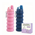Collapsible Water Bottles Travel water bottle Sports Portable Sport Water Bottle Reusable Water Bottles comes with mountaineering Buckle 500ml silicone Water-proof camping water bottle