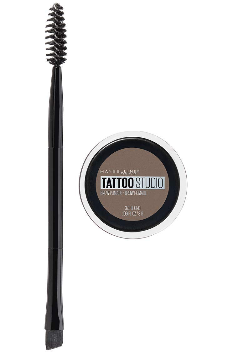 Maybelline TattooStudio Brow Pomade Long Lasting, Buildable, Eyebrow Makeup, Black Brown, 1 Count