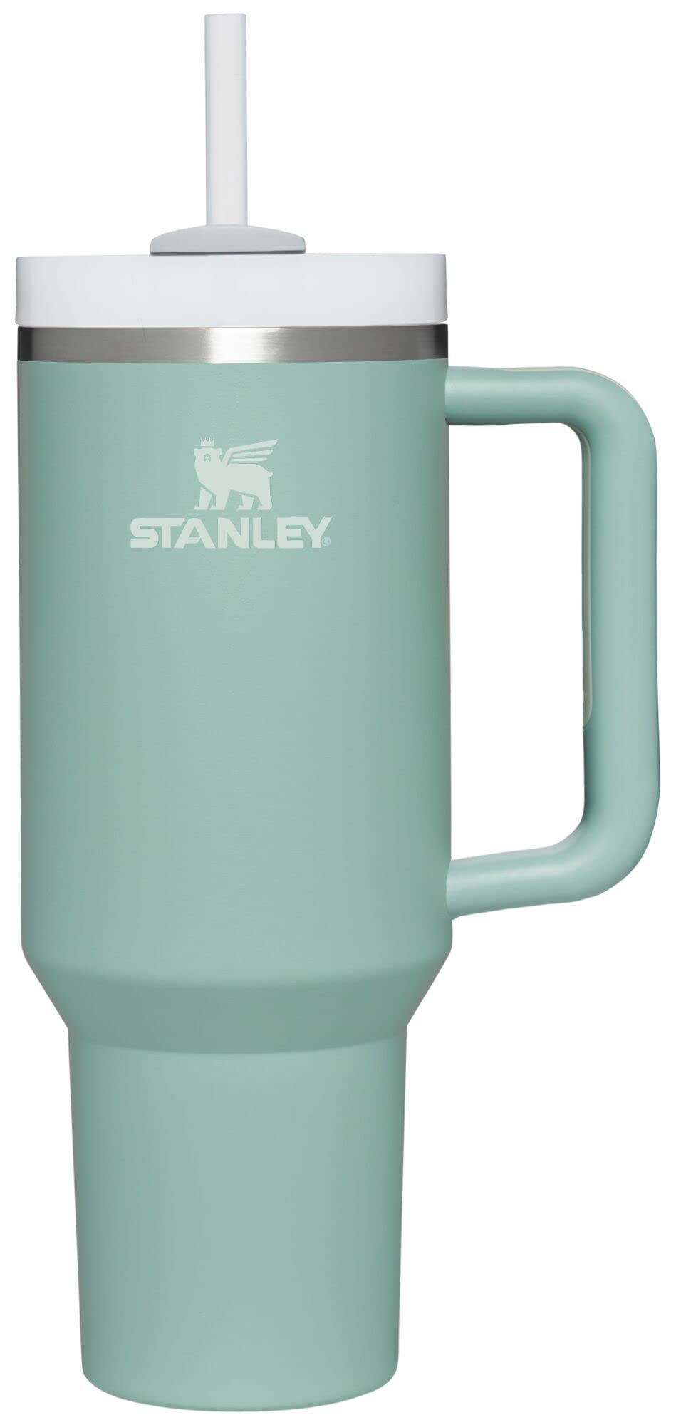 STANLEY Quencher H2.0 Tumbler with Handle and Straw 40 oz Flowstate 3-Position Lid Cup Holder Compatible for Travel Insulated Stainless Steel Cup BPA-Free Rose Quartz 2.0