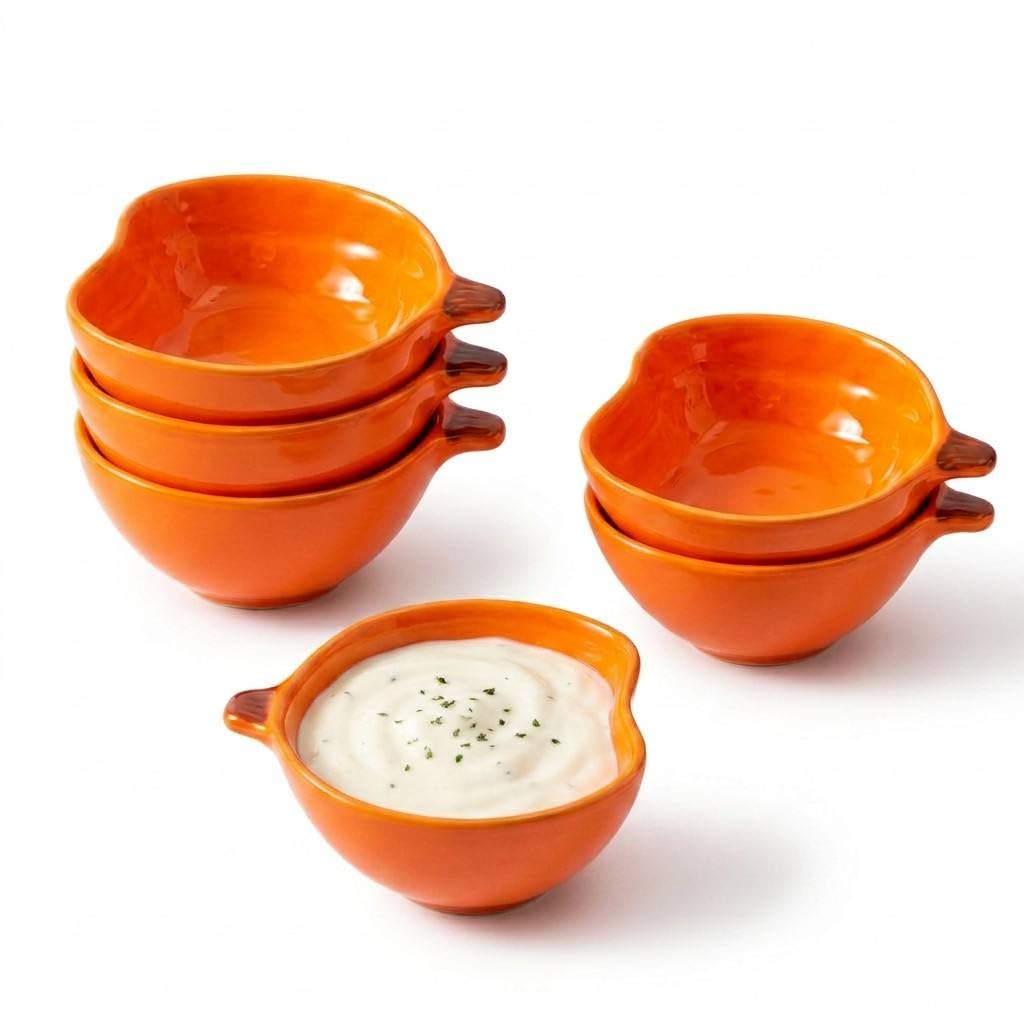Ceramic Soy Sauce Dishes, Green Leaf Shape Dipping Bowls, 1.5OZ