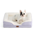 Bedsure Orthopedic Dog Bed Medium Size Dogs - Washable Small Medium Dog Cat Bed Waterproof, Comfort Cats Couch Sofa with Washable Removable Cover, Pets Bed with Nonskid Bottom, Grey, 28"