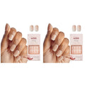 KISS Salon Acrylic Press On Nails, Nail glue included, 'Cashmere', French, Medium Size, Squoval Shape, Includes 28 Nails, 2g Glue, 1 Manicure Stick, 1 Mini file