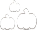 LILIAO Pumpkin Cookie Cutters 3-Pc Set, 3 Sizes: 4.56", 3.34", 2.36"