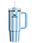 STANLEY Quencher H2.0 Tumbler with Handle and Straw 40 oz Flowstate 3-Position Lid Cup Holder Compatible for Travel Insulated Stainless Steel Cup BPA-Free Rose Quartz 2.0