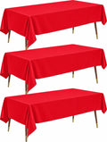 Pureegg Plastic Table Cloth Disposable 54x108 Gold 3Pack