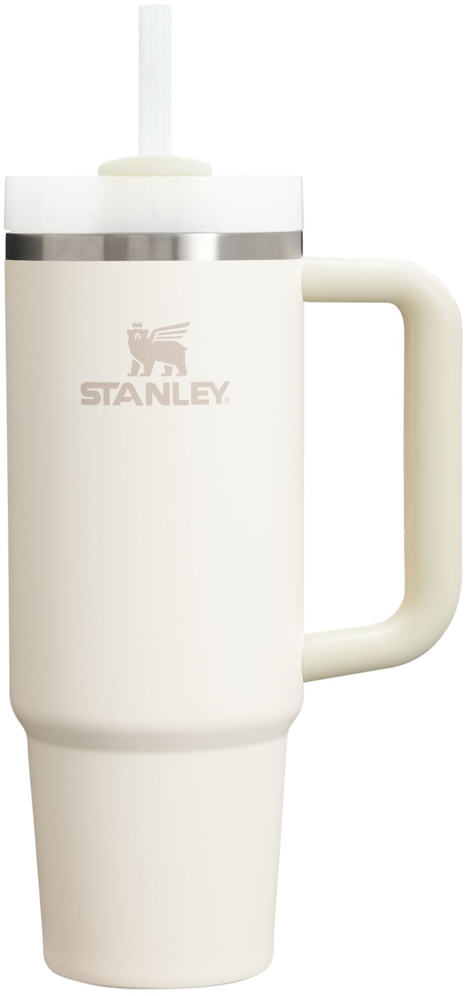 STANLEY Quencher H2.0 Tumbler with Handle and Straw 40 oz Flowstate 3-Position Lid Cup Holder Compatible for Travel Insulated Stainless Steel Cup BPA-Free Rose Quartz 2.0