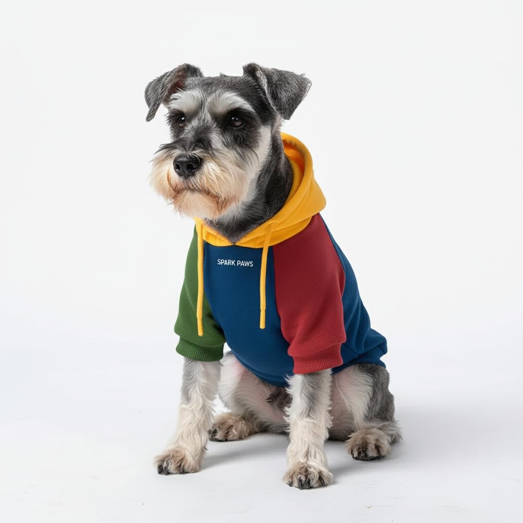 Spark Paws Dog Hoodie – Premium Dog Sweater for Small, Medium, and Large Dogs | Warm Outfits for French Bulldogs, Pitbull, Puppy, Winter Jacket Alternative - Alpine - L
