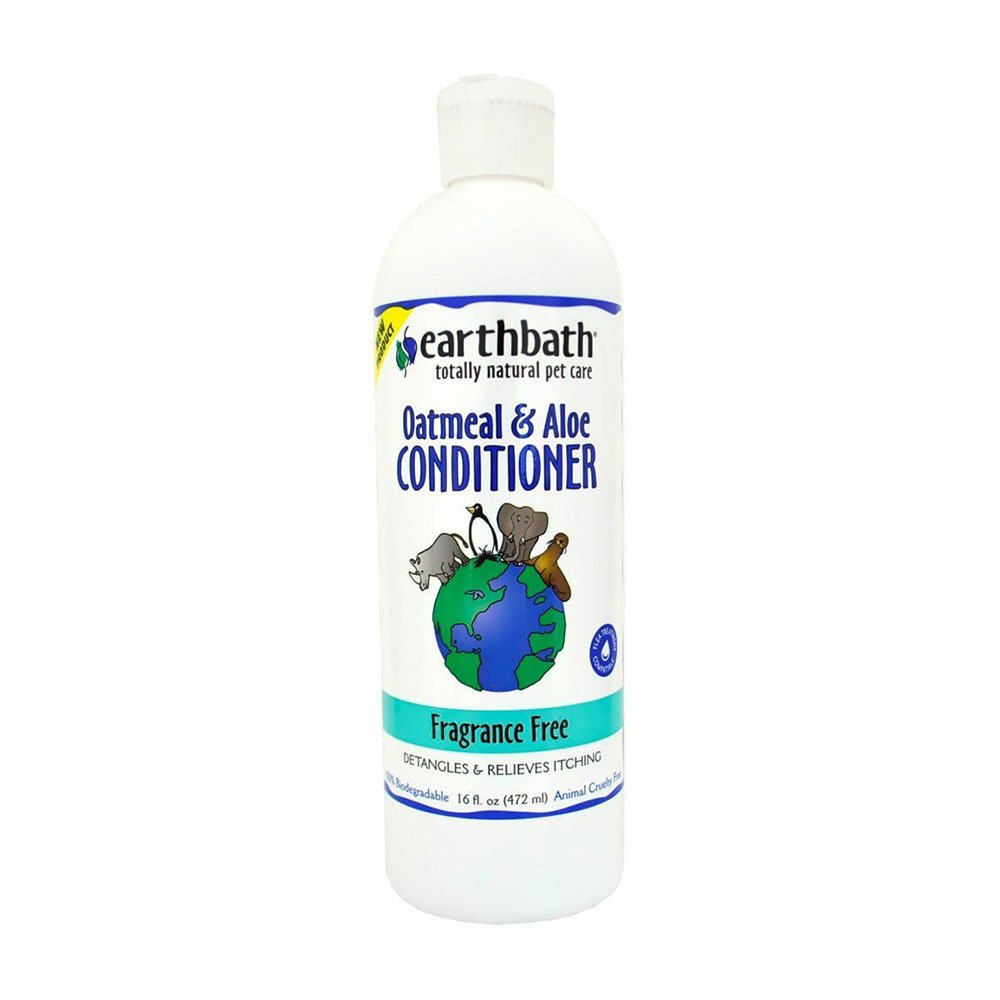 earthbath, Oatmeal & Aloe Conditioner - Dog Conditioner for Allergies & Itching, Dry Skin, Dog Wash that Helps Detangle & Relieve Itching, Made in USA, Cruelty Free Pet Conditioners - 16 Oz (1 Pack)