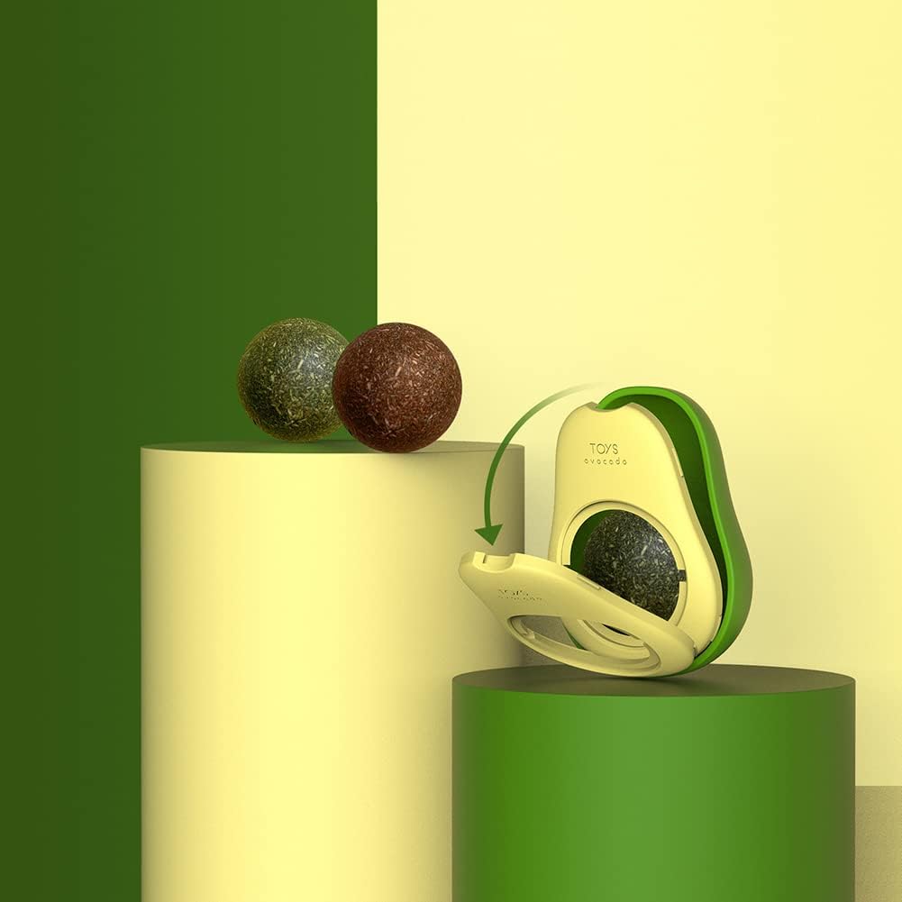 Avocado Catnip Wall Ball Cat Toys Catnip, 2PCS Cute Avocado Shape Catnip