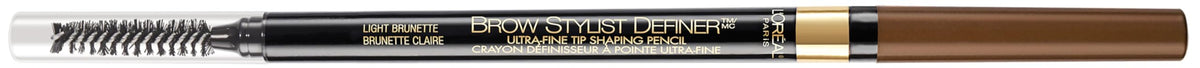 L'Oreal Paris Makeup Brow Stylist Definer Waterproof Eyebrow Pencil, Ultra-Fine Mechanical Pencil, Draws Tiny Brow Hairs and Fills in Sparse Areas and Gaps, Brunette, 0.003 Ounce (1 Count)