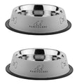 2Pc Stainless Steel Dog Bowls Set - Non-Slip Food and Water Bowl 16 Oz - Dishwasher-Safe, Rust Resistant Steel Pet Bowls for Small Dogs & Puppies | Durable Dog Feeding Bowl - Orange