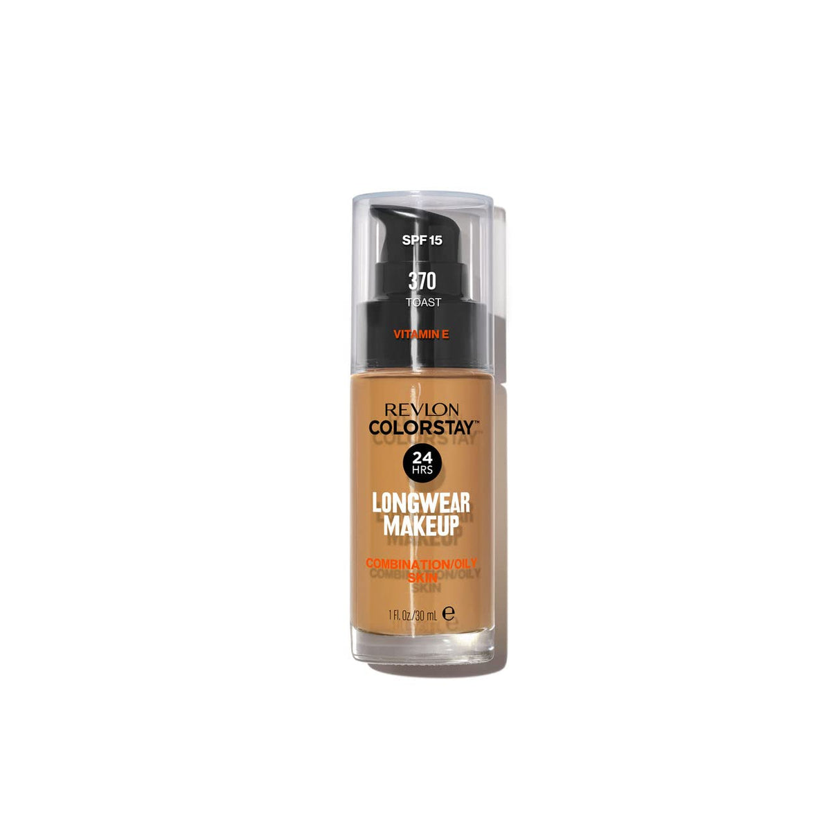 Revlon Liquid Foundation, ColorStay Face Makeup for Combination & Oily Skin, SPF 15, Medium-Full Coverage with Matte Finish, 360 Golden Caramel, 1 Fl Oz
