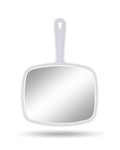 PROTECLE Hand Mirror, 10.3" L x 7.4" W Salon Barber Hairdressing Handheld Mirror with Handle, Square Black | Hand Mirrors with Handle, Barber Accessories, Hair Salon Supplies, Distortion-Free Glass, Makeup Mirror for Women Men
