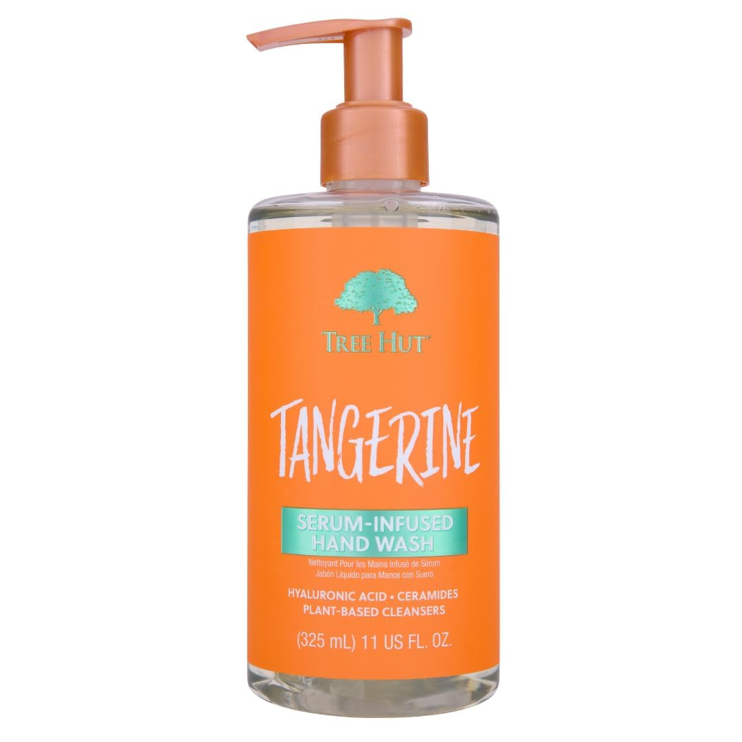 Tree Hut Serum Infused Hand Wash, Tangerine, 11 Fl Oz | Nourish & Hydrate Hands with Strengthening Skin Care, Long Lasting Scent, Cleanse & Lock in Moisture
