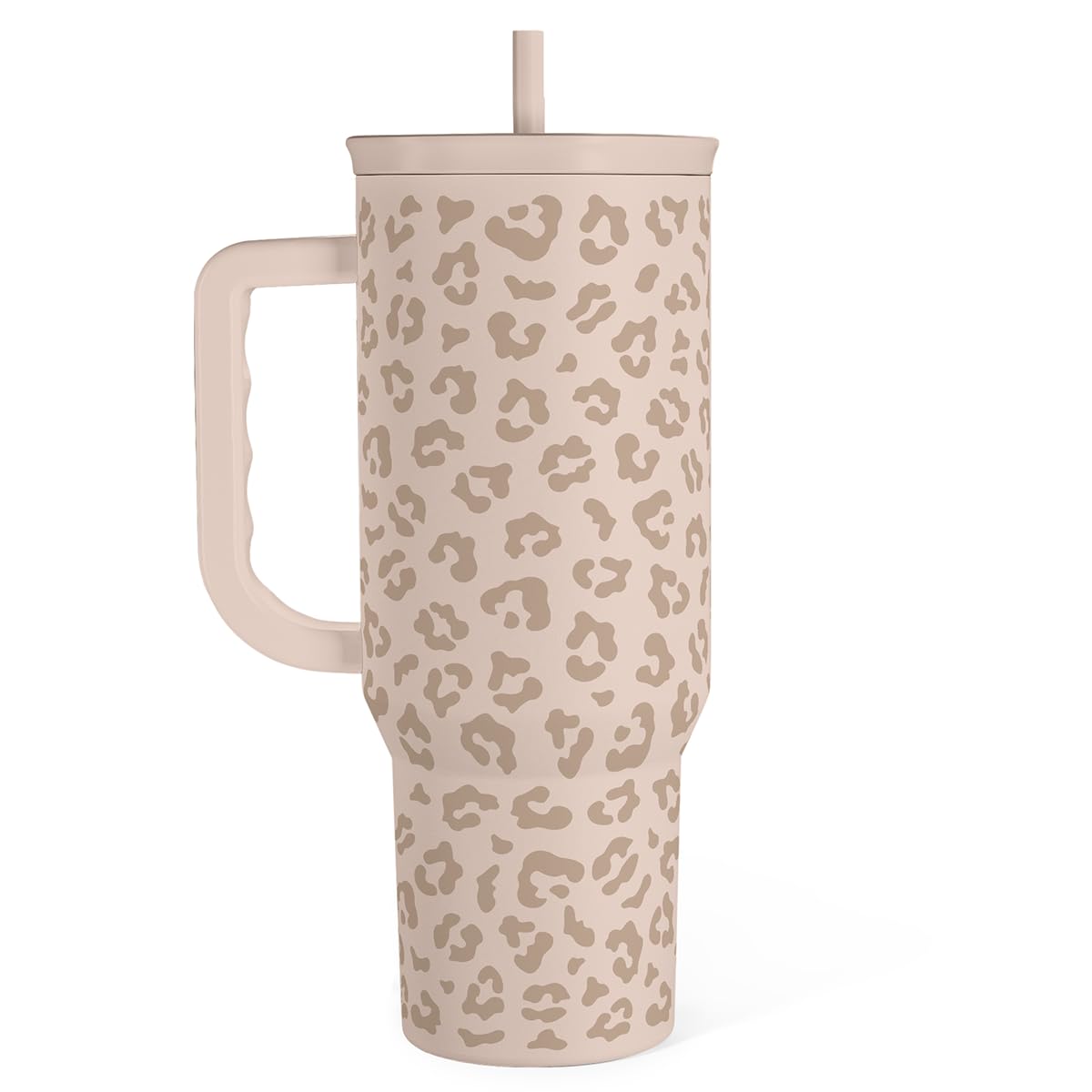 SANDJEST Pumpkin Tumbler with Handle and Straw 40oz – Stainless Sleel Slider Tumbler Travel Coffee Mug for Women - Gift Idea for Fall Autumn Halloween