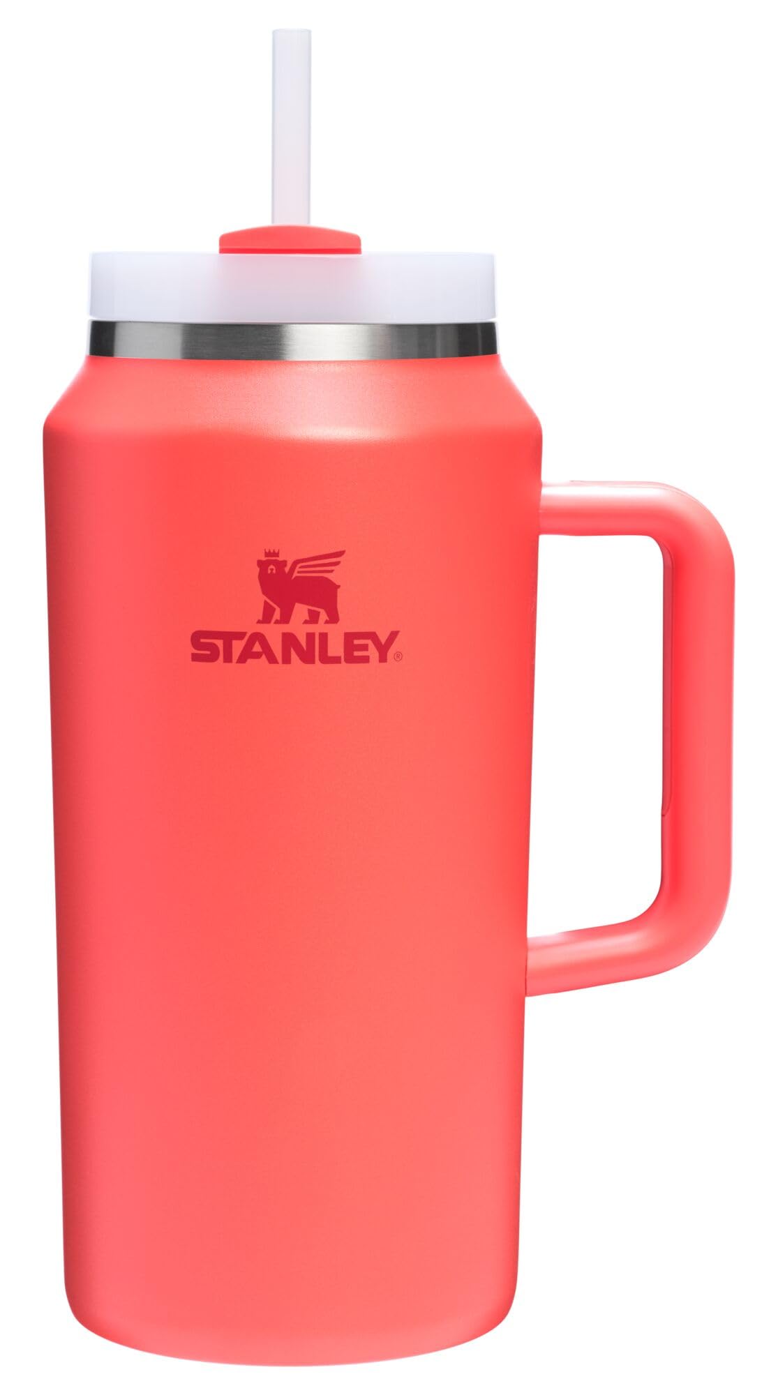 STANLEY Quencher H2.0 Tumbler with Handle and Straw 40 oz Flowstate 3-Position Lid Cup Holder Compatible for Travel Insulated Stainless Steel Cup BPA-Free Rose Quartz 2.0