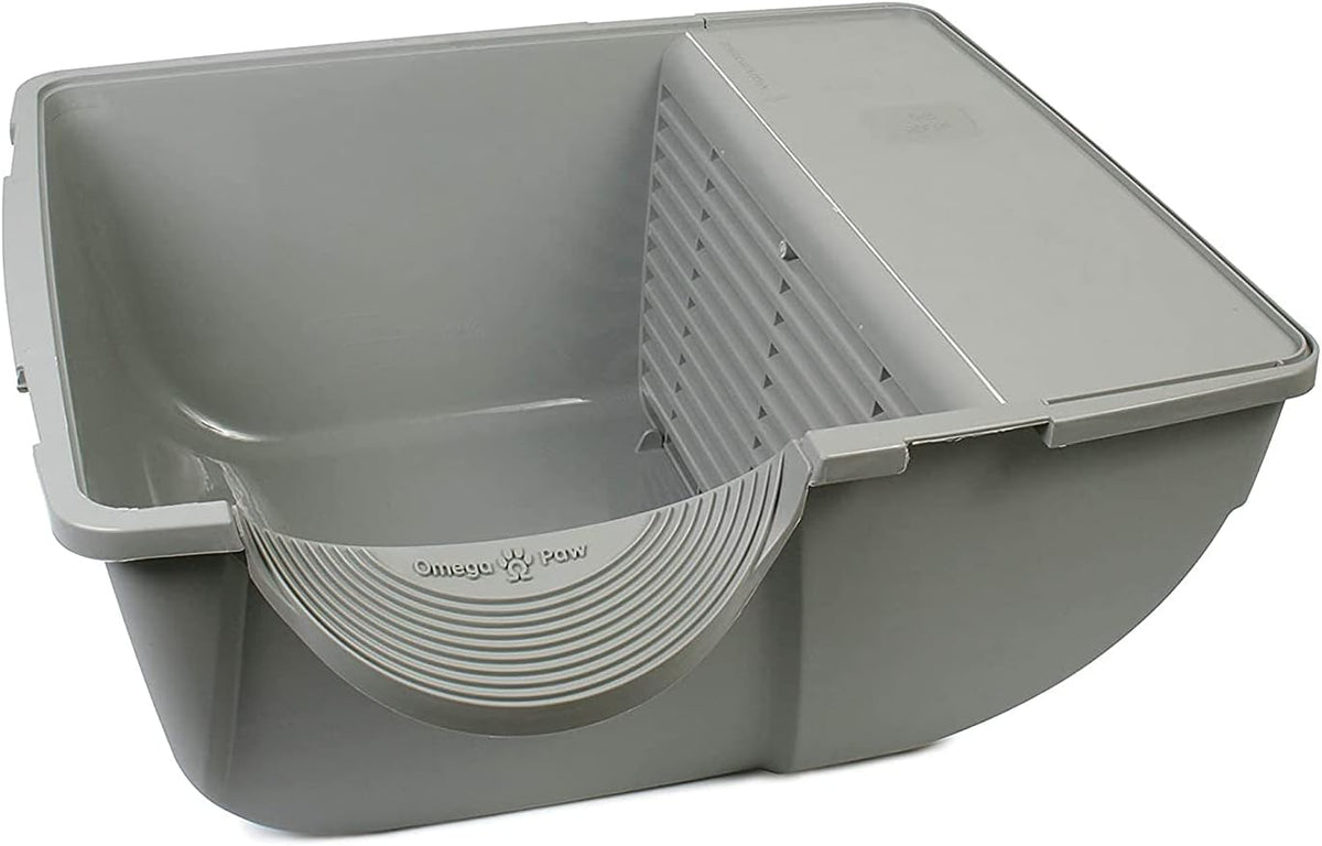 Self Cleaning Litter Box, Roll 'N Clean Litter Box, Regular Size for Kittens and Cats 10 lbs and Under, Taupe Top with Grey Base
