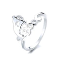 Halloween Black Witch Hat Ghost Band Rings for Women Silver Plated Adjustable Pumpkin Broom Witch Open Wrap Finger Ring Expandable Comfort Fit Fashion Holiday Jewelry for Theme Party