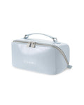 EACHY Travel Makeup Bag, Large Capacity Cosmetic Bag for Women, Waterproof PU Leather, Flat Open Portable Toiletry Bag for Skincare, Brushes & Travel Essentials