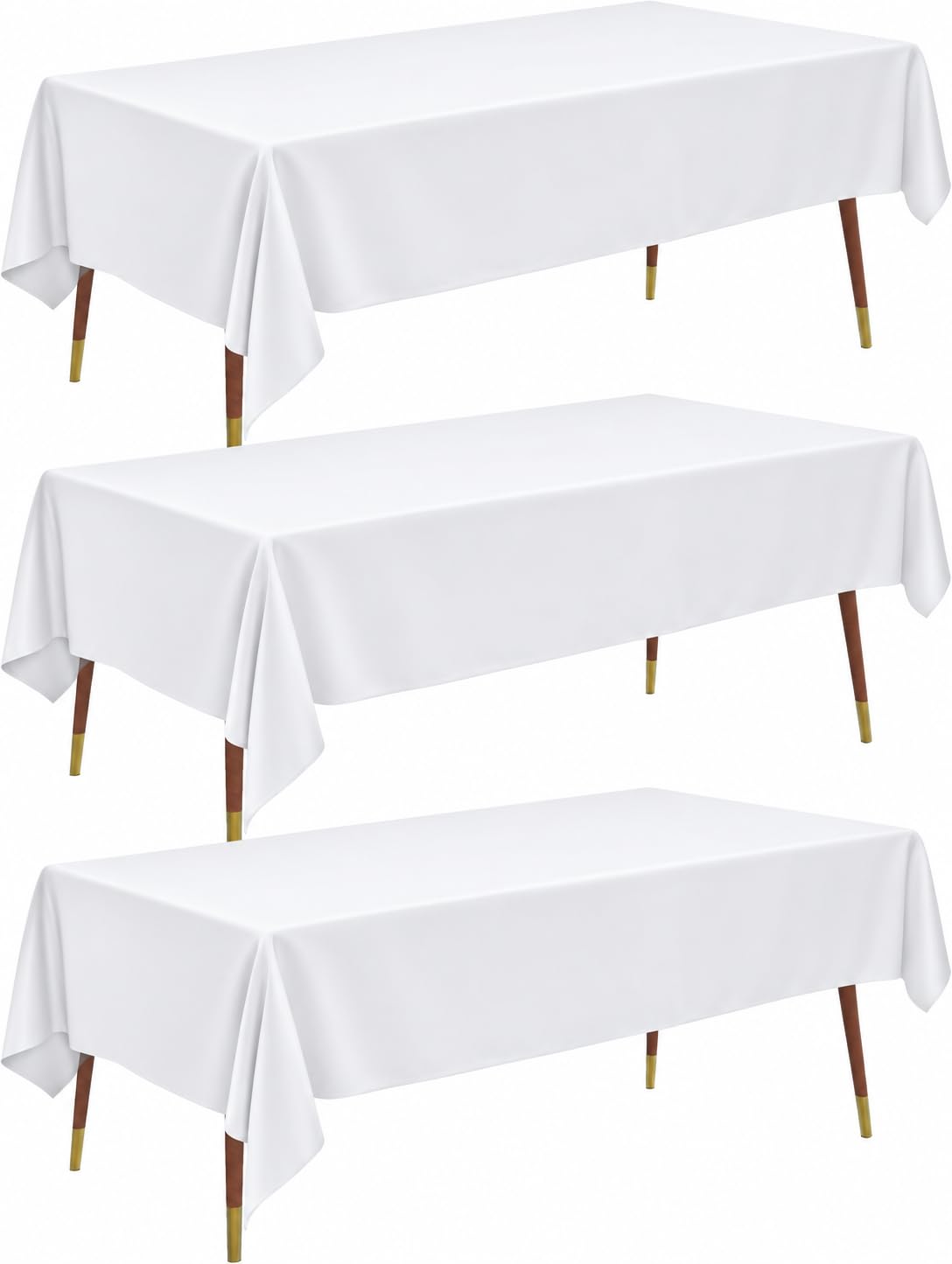 Pureegg Plastic Table Cloth Disposable 54x108 Gold 3Pack
