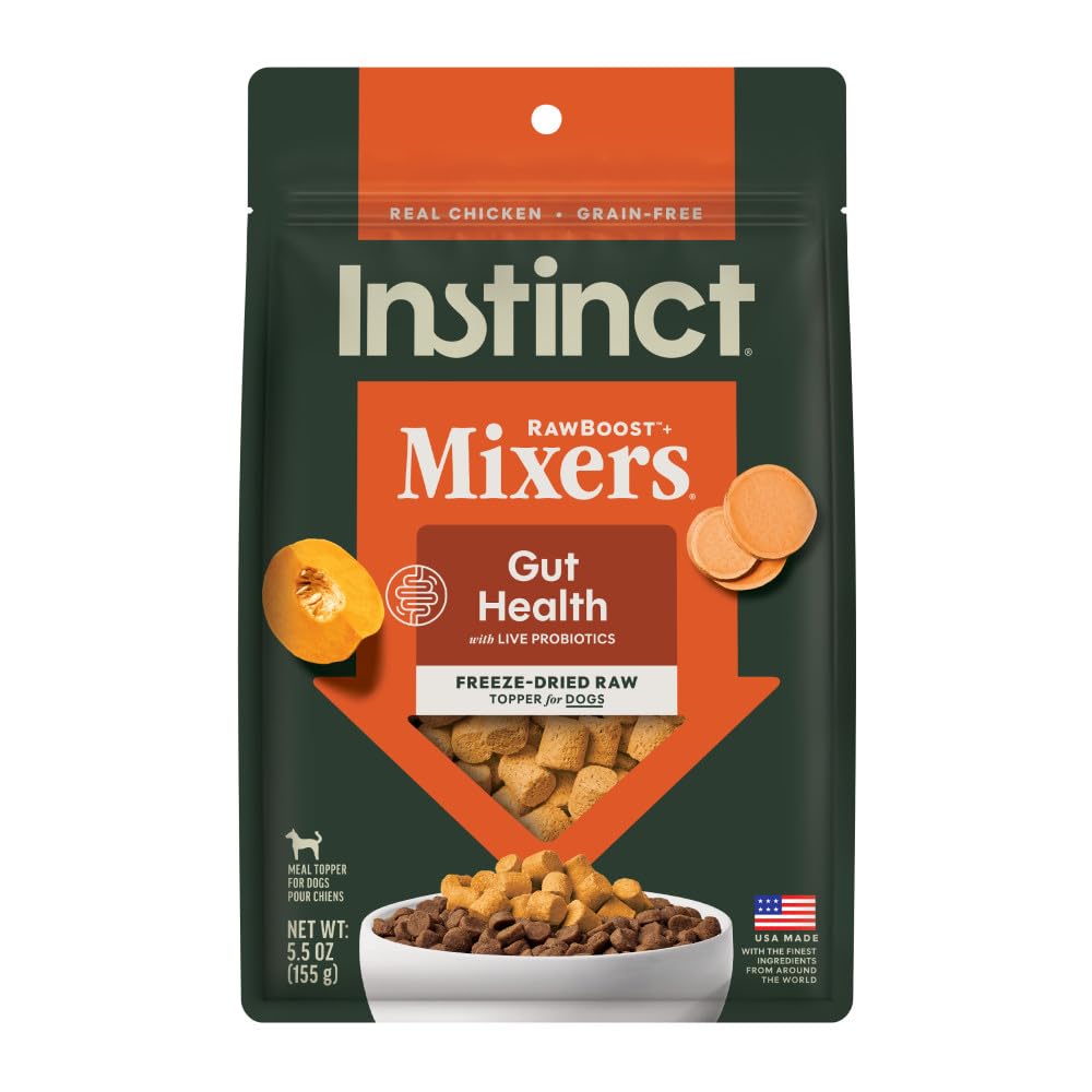Instinct RawBoost Mixers, Freeze Dried Dog Food Topper, Grain-Free Recipe - All Natural Beef, 14 oz. Bag