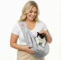 Tomkas Small Dog Sling Carrier - Classic Pocket & Classic Strap - Wrap Carrier - for 3-10 lbs Pets(Black)