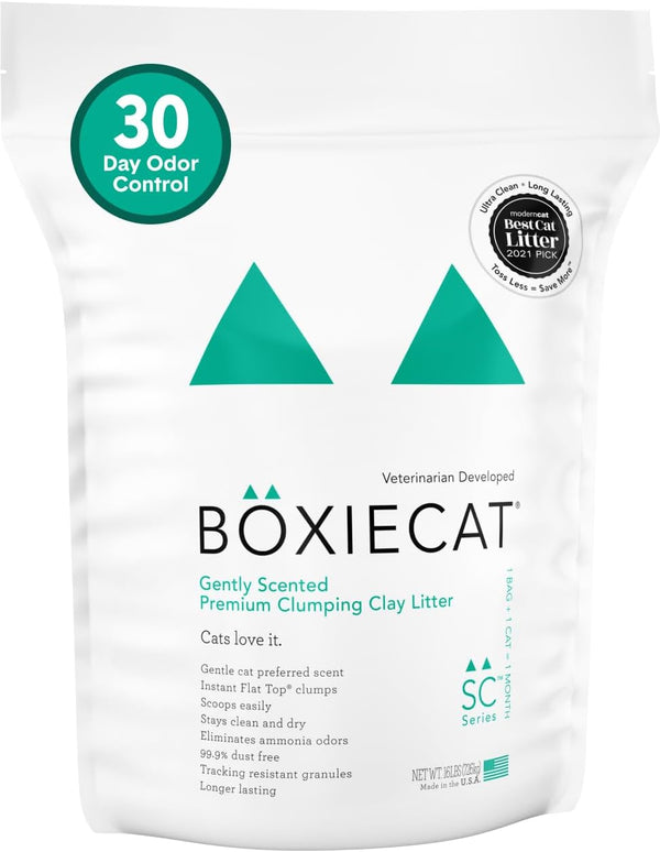 Boxie Premium Scented Clumping Cat Litter 30+ Day Odor Control 16 lb