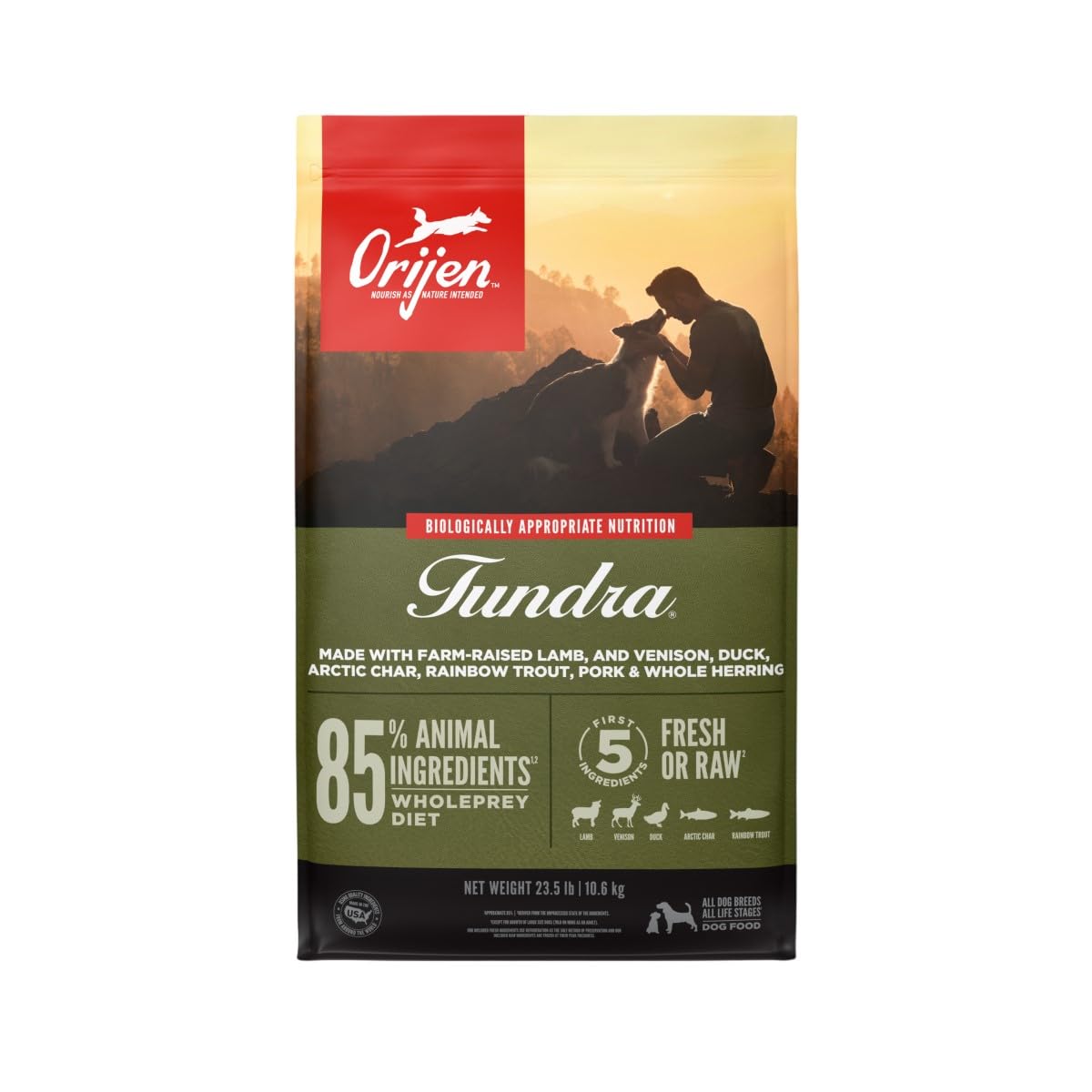 ORIJEN Grain Free WHOLEPREY Dry Dog Food Original Recipe 23.5lb. Bag