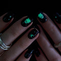 CurvLife Short Square Halloween Glow-in-the-Dark Press On Nails