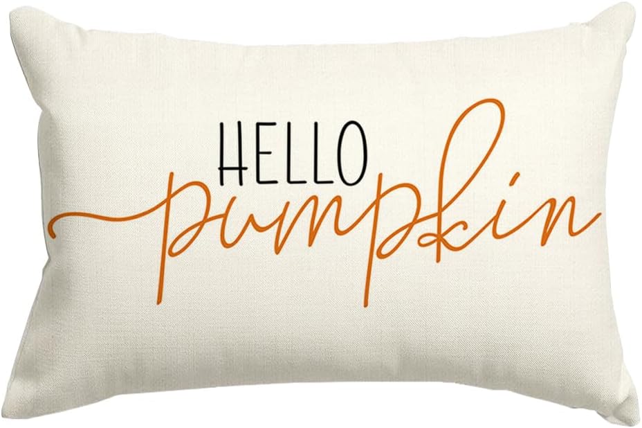 RABUSOFA Fall Pillow Covers 12x20 Pumpkin Decor Fall Decorations for Home