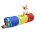 Sheldamy Cat Tunnel, S-2-Way Cat Tunnels for Indoor Cats, Collapsible Cat Play Tunnel, Interactive Toy Maze Cat House with 1 Play Ball for Cats, Puppy, Kitty, Kitten, Rabbit (Blue & Black)