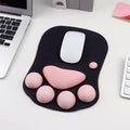 WESAPPINC Cat Paw Mouse Pad with Wrist Support Soft Silicone Wrist Rests Non Slip Ergonomic Mousepad for Office Computer Gaming Desk Decor (10.7x7.8x0.9'') (Black Cherry), large