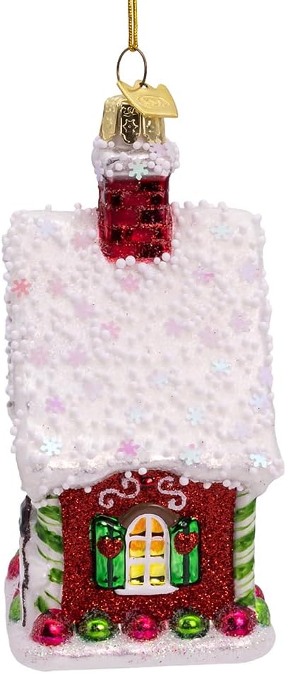 Kurt Adler 4.25-inch Noble Gems™ Gingerbread House Ornament