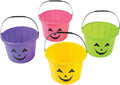 Fun Express Halloween Plastic Pumpkins Jack O Lantern Bucket Set of 12