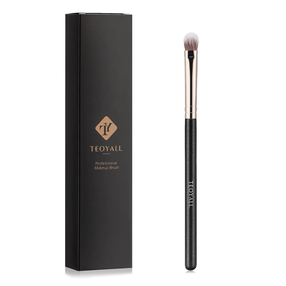 TEOYALL Eye Crease Brush, Soft Dense Synthetic Bristles Eyeshadow Brush Flat Concealer Brush For Powder Cream Concealer Highlight