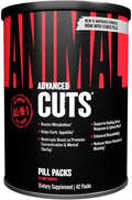 Animal Cuts All-in-1 Thermogenic Fat Burner - 25-Ingredient Cutting Stack with Removable Stim Pill, for Men & Women Athletes - Boosts Metabolism, Curbs Appetite, Sharpens Focus, 42 Pill Packs